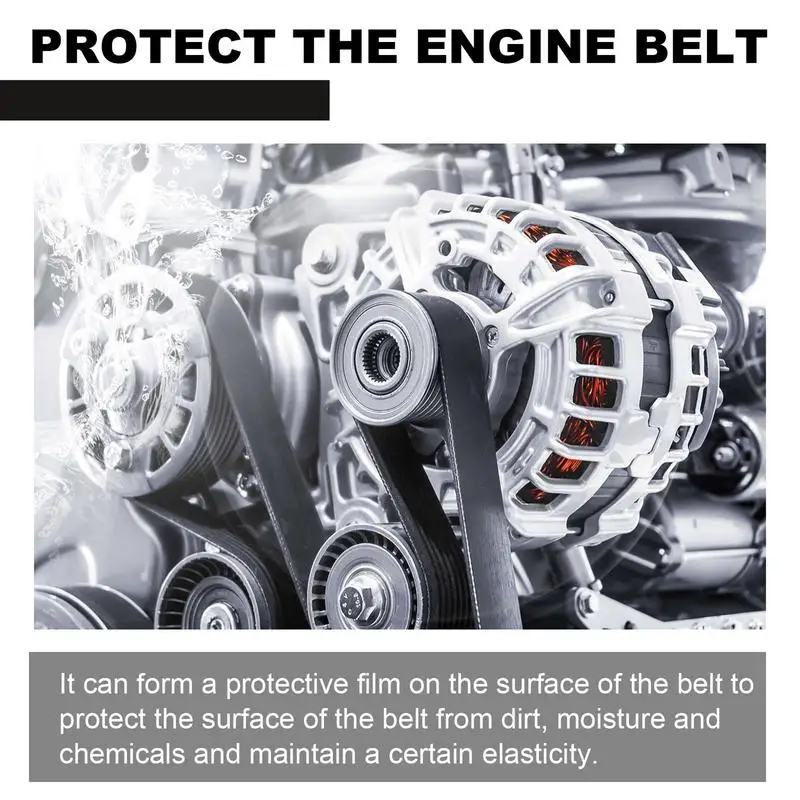 Automobile Engine Belt Silencer Lubricant 100ml Belt Noise Spray Car Rubber Seal Belt Softening Lubrication Spray Belt Agent