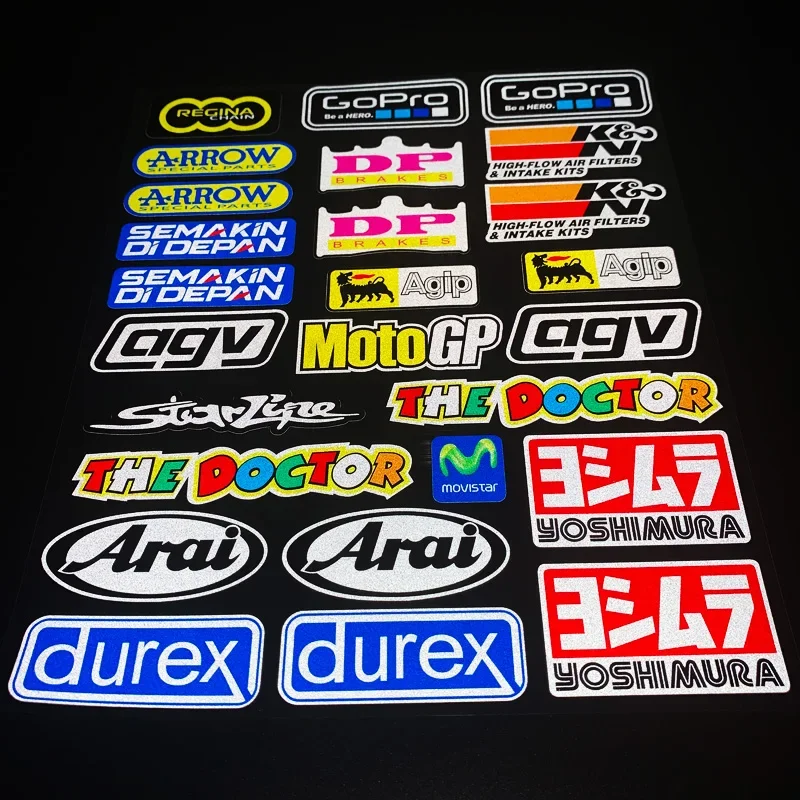 Reflective stickers Decals Motorcycle accessories For HONDA SUZUKI KAWASAKI BAJAJ