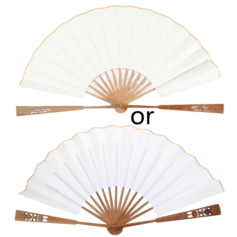 

Rice Paper Folding Fan Blank Fan Paper Hand Fan Wedding Fan Decorative Painting Fan Blank Fan Kids