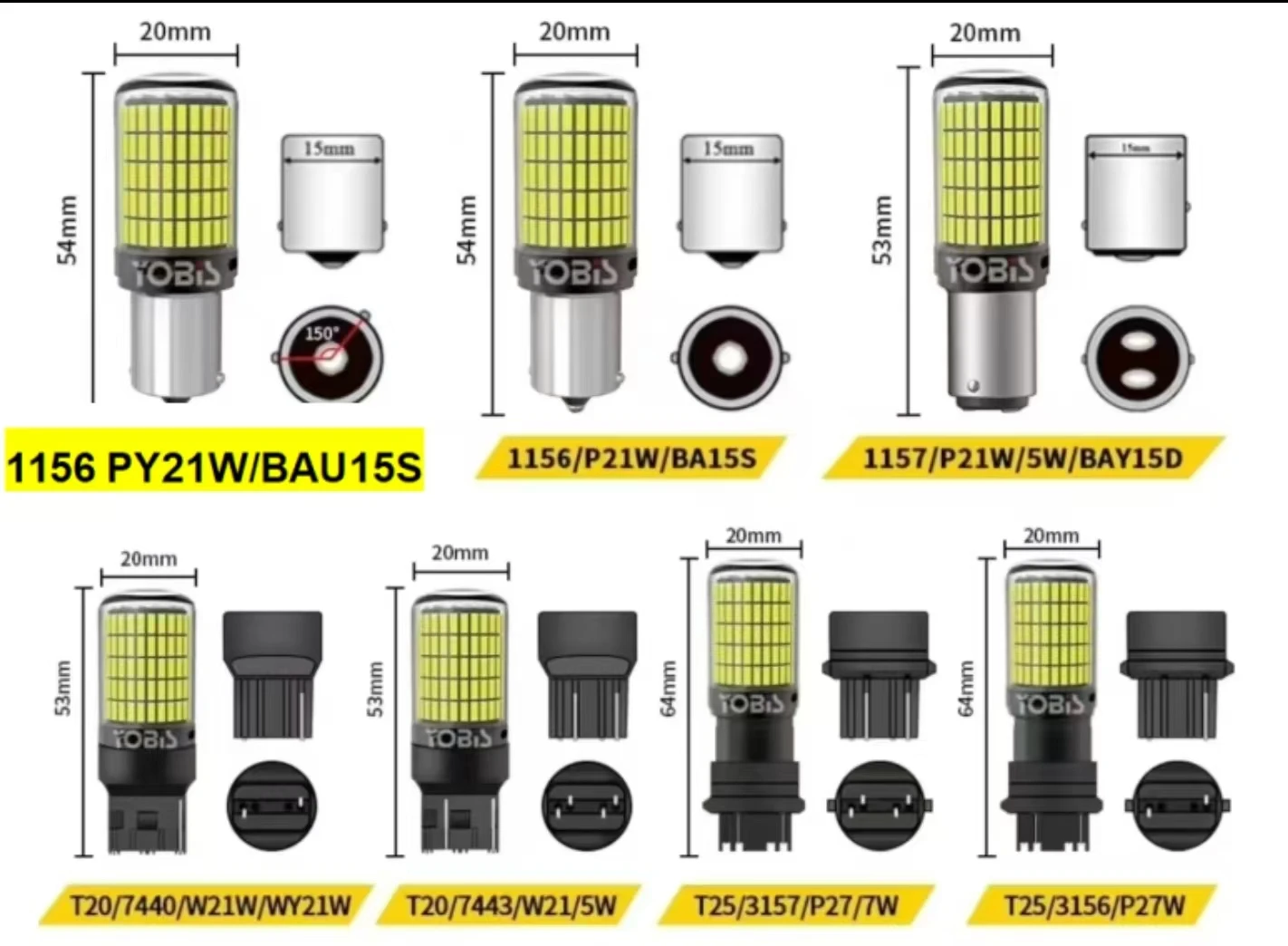 2X Ȳ T25 3157 LED Canbus 3014 144SMD   ڵ 극ũ Ʈ  