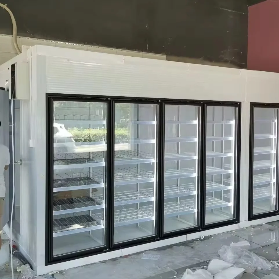 BesCool Durable Glass Door Walk-In Cooler New Freezer Cold Room Storage Retail Florist Flower Store Display