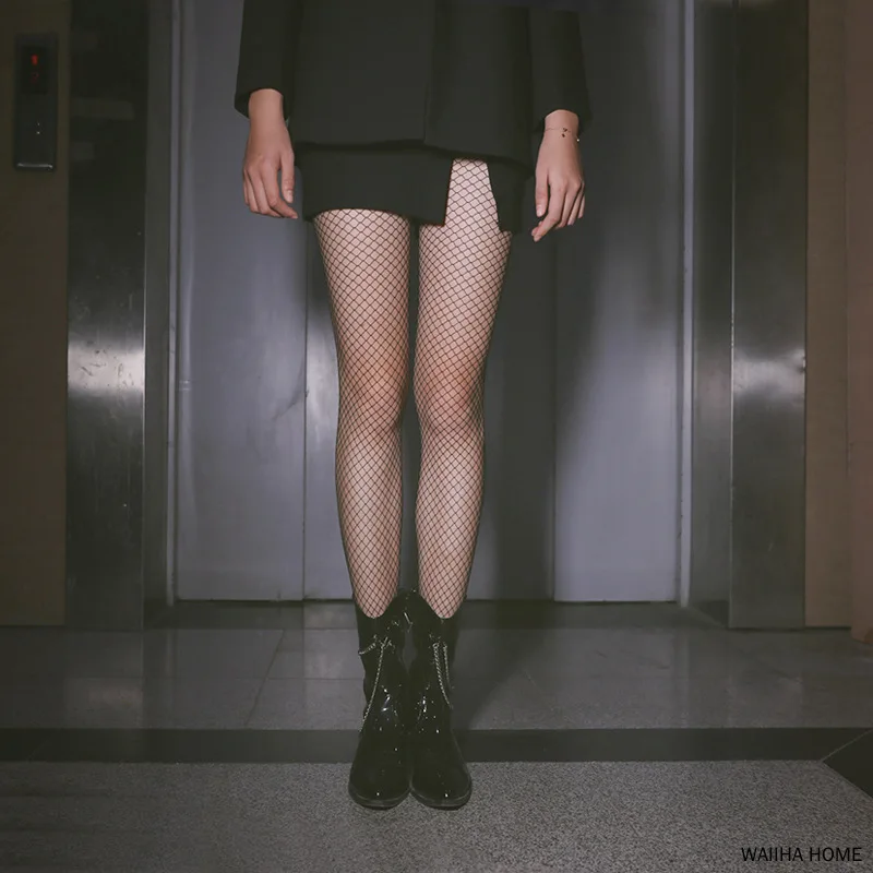 Fishnet Stockings Sexy Non-Slip Women Hollow Out Tight High Over Knee Lace Long Stockings