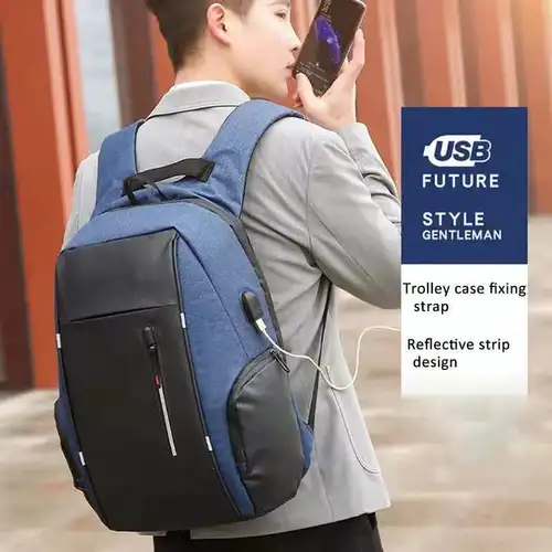 CEAVNI 남성용 방수 옥스포드 비즈니스 가방, 남성용 백팩, 캐쥬얼 백팩, USB 충전, 컴퓨터 노트북, 15.6 인치 3