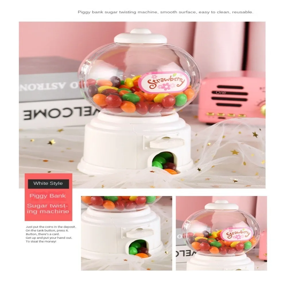 Candy Machine Plastic Candy Machine Cute Candy Dispenser Portable Bank Deposit Box Sweets Machine Nice Gift for Children Home Decor