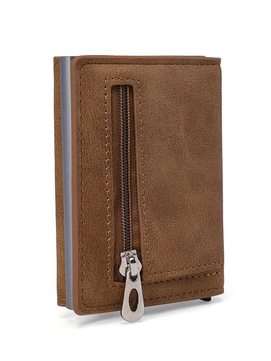 Leather Wallet Gebwolf PU Leather Men Wallet Rfid Anti-magnetic Credit Cards Holder With Organizer Coin Pocket & Money Clips Purse