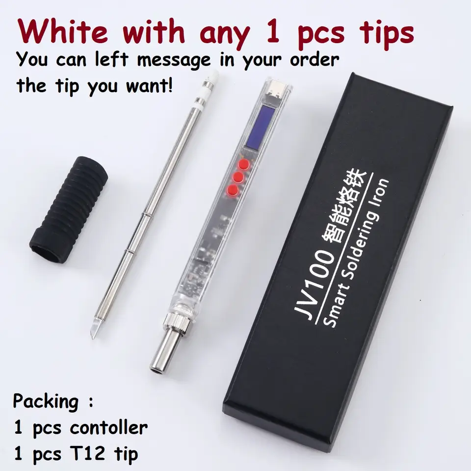 JV100 T12 OLED Mini Electric Soldering Iron Kit PD USB-C Repair Tool Adjustable Temp Portable Solder Welding Station Heat Pencil image 9