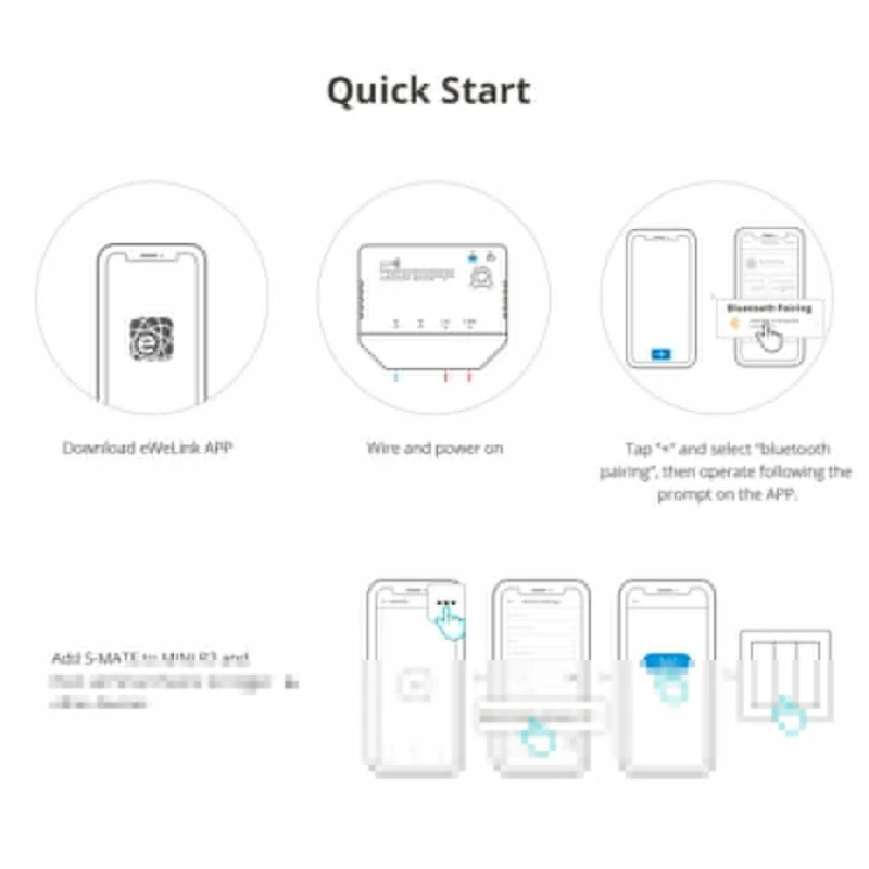 SONOFF MINI R3 16A Wifi Smart Switch REST API No Neutral Line S-MATE eWeLink-Remote Control via eWeLink Alexa Alice Google Home