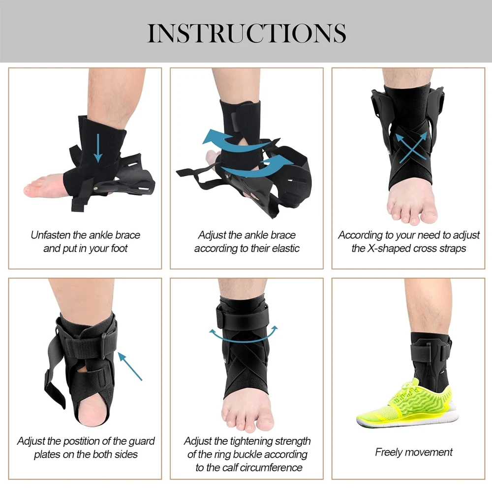 Ankle Sprained Support Brace Ankle Splint Stabilizer Protector for Sprained Ankle Injury Recovery Achilles Tendonitis Men Women 14 Ankle Sprained Support Brace Ankle Splint Stabilizer Protector for Sprained Ankle Injury Recovery Achilles Tendonitis Men Women 7