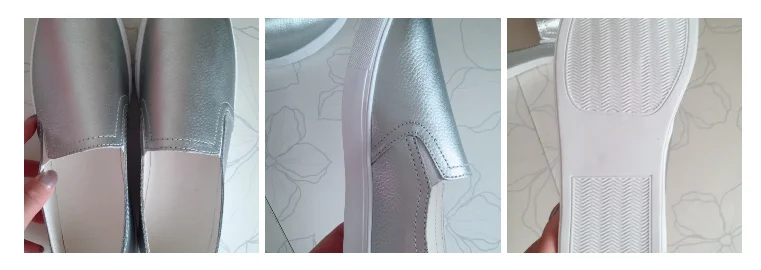 Spring Summer Silver Flats Hollow Out Women's White Loafer Split Leather Boat Shoes Comfy Ladies Best Flats For Standing All Day