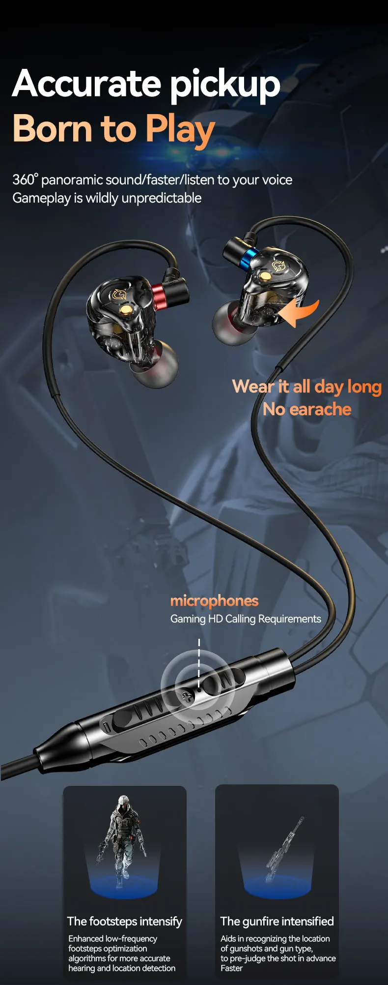 Gaming Wired Headphones 8d Surround Sound With Mic Type C 3.5mm_voghion.com