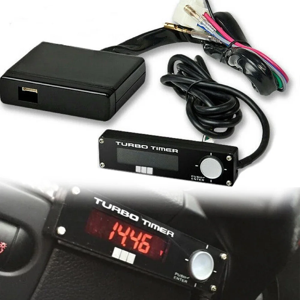 

3 Color Car Turbo Timer LED Digital Display Type 0 White Blue Red Universal Racing with Logo Car Engine Accessories