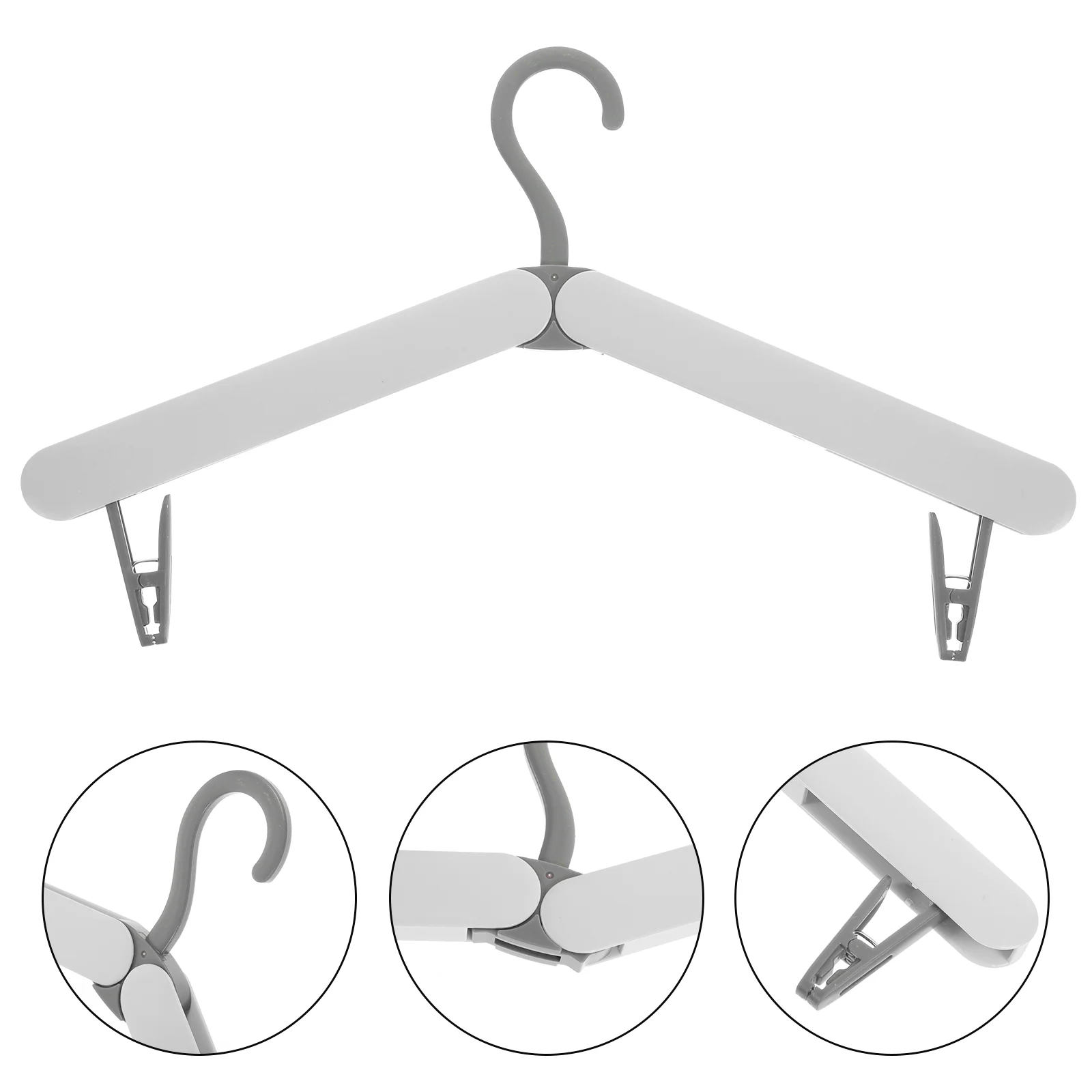 

Plastic Hangers Folding Shirt Space Saving Wardrobe for Home White Travel Clothes Dryer Student