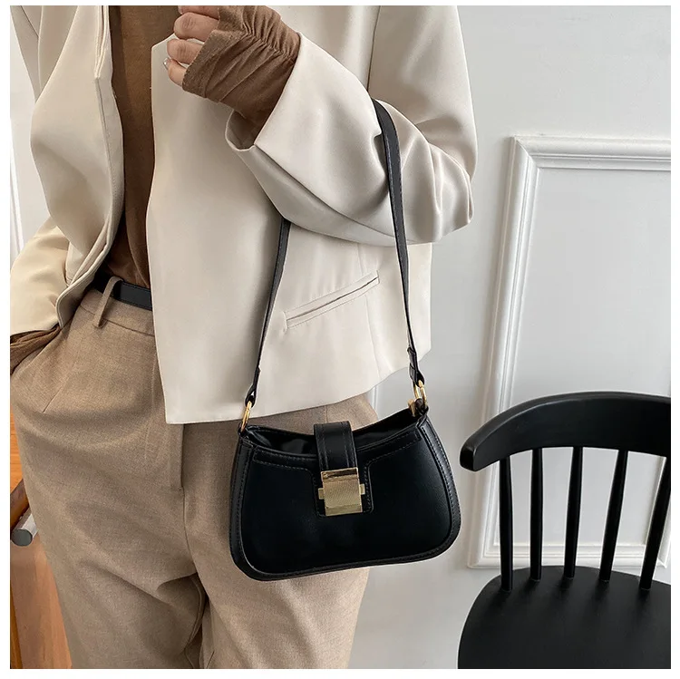 Vintage Style Ladies Shoulder Bag Lacquer Leather Handbag_voghion.com