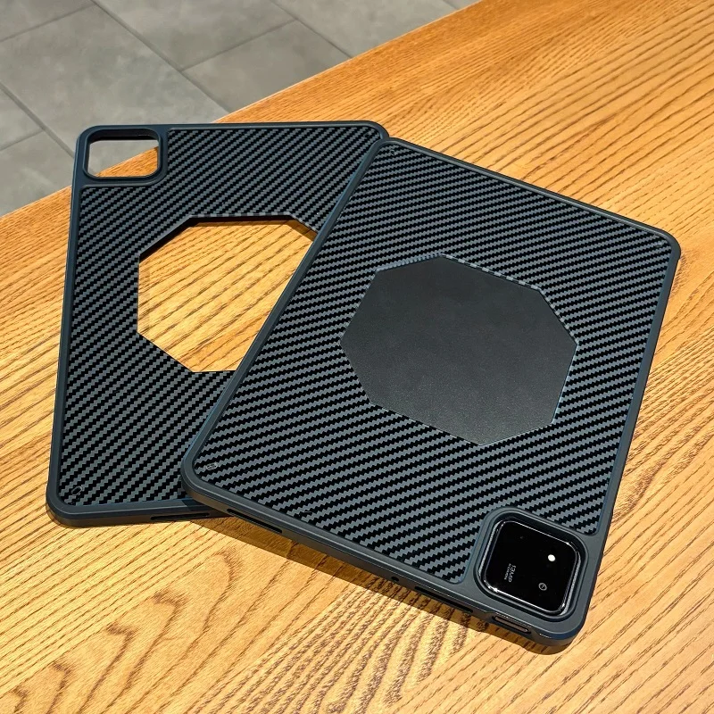 Premium Black Carbon Fiber Tablet Case - Durable Hard Shell Cover