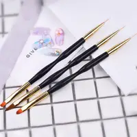 1~6PCS French Stripe Nail Art Liner Brush Set Tips Ultra-thin Line Drawing Pen Dual End UV Gel Painting Brushes Manicure Tools 2