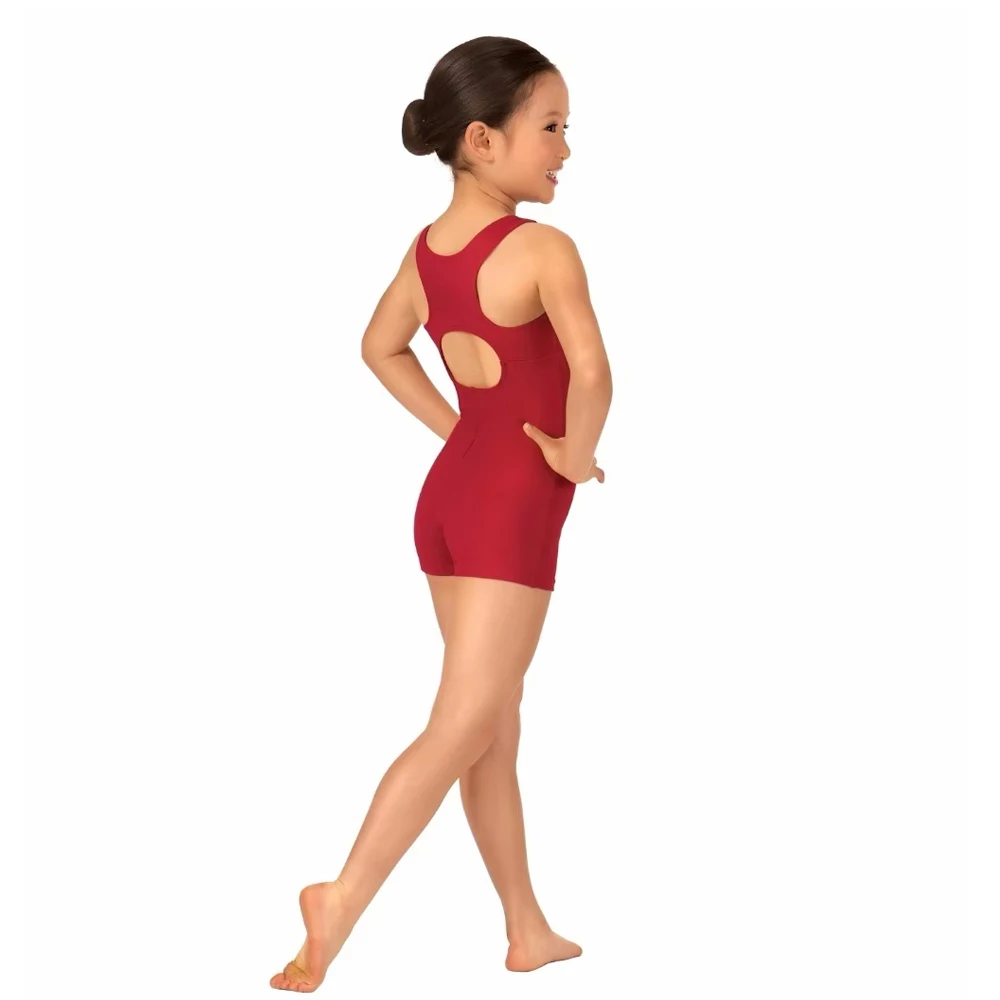 OVIGILY Girls Spandex Tank Leotard Keyhole Back Sleeveless Ballet Dance Costumes Boys Gymnastics Sportswear Performance Bodysuit