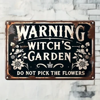 Vintage Witch Garden Sign 1
