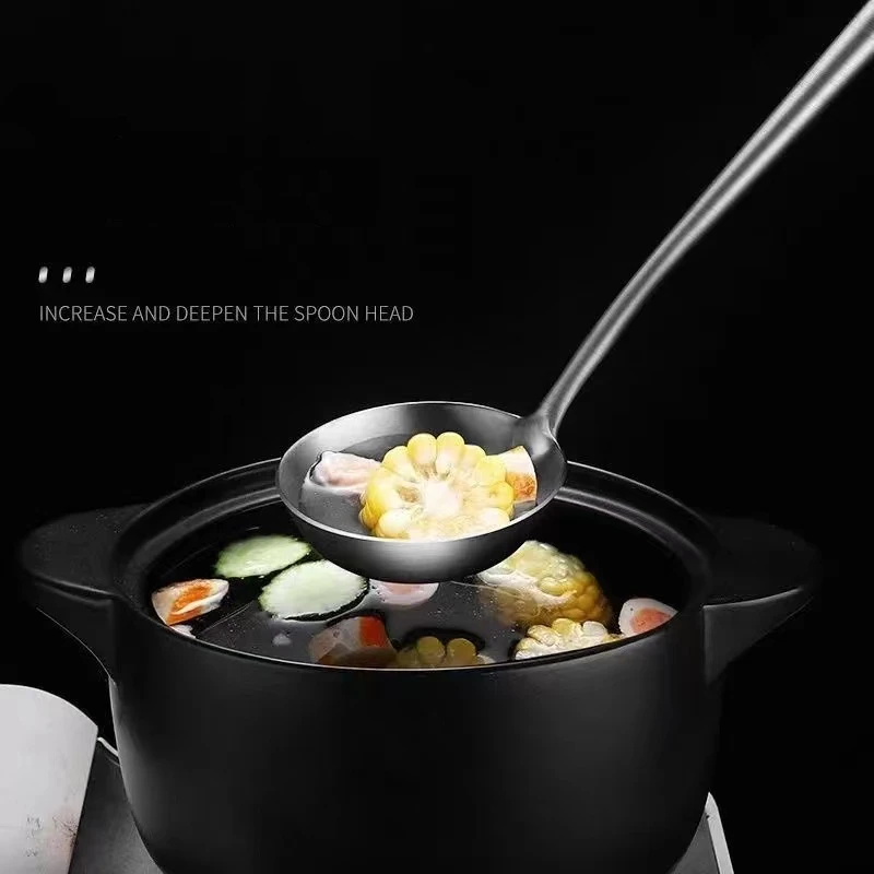 Description Picture 5 of item304 Stainless Steel Wok Spatula Metal Kitchen Accessories Slotted Turner Rice Spoon Ladle Cooking Tools Utensil Set Dropshipping