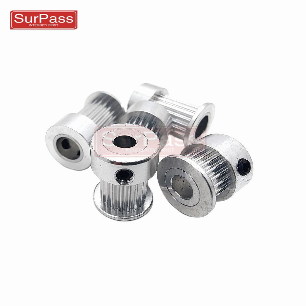 GT2/2GT Number Teeth 20T Timing Pulley Bore 3/3.17/4/5/6/6.35/8mm For Belt Width: 6/9/10/15mm Silver And Black timing belt pulley timing pulley For 3D Printers
