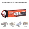 Sunpadow 2S Lipo Battery for 6500mAh 7.4V 70C 100C 130C TRX Plug with RC Drone Drift Car Vehicles Monster Truck Tank Boats 3