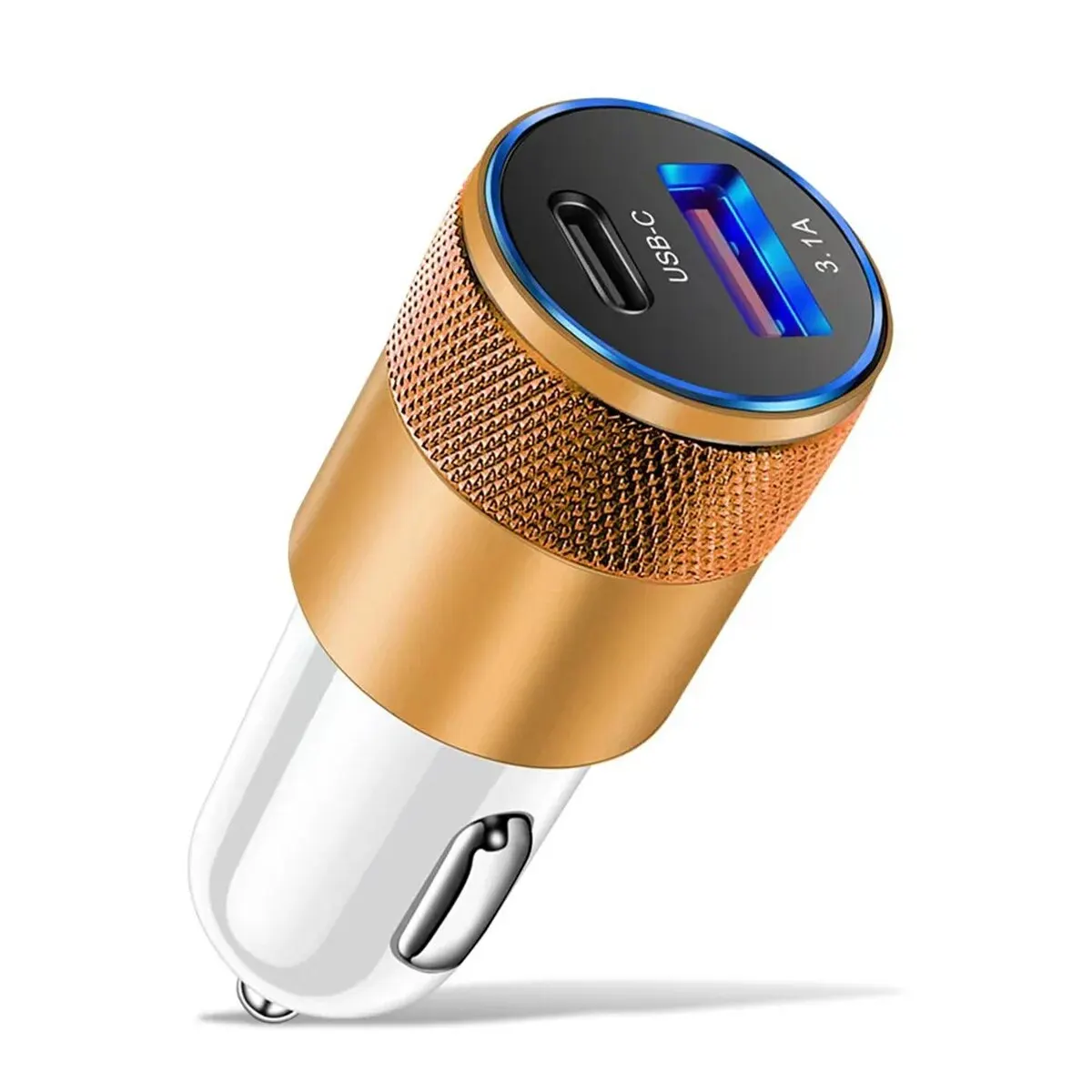 Caricabatteria da auto a doppia porta PD + USB ricarica rapida tipo C adattatore per telefono da auto USB per iPhone Xiaomi Huawei accendisigari per auto QC 3.0 - immagine 4