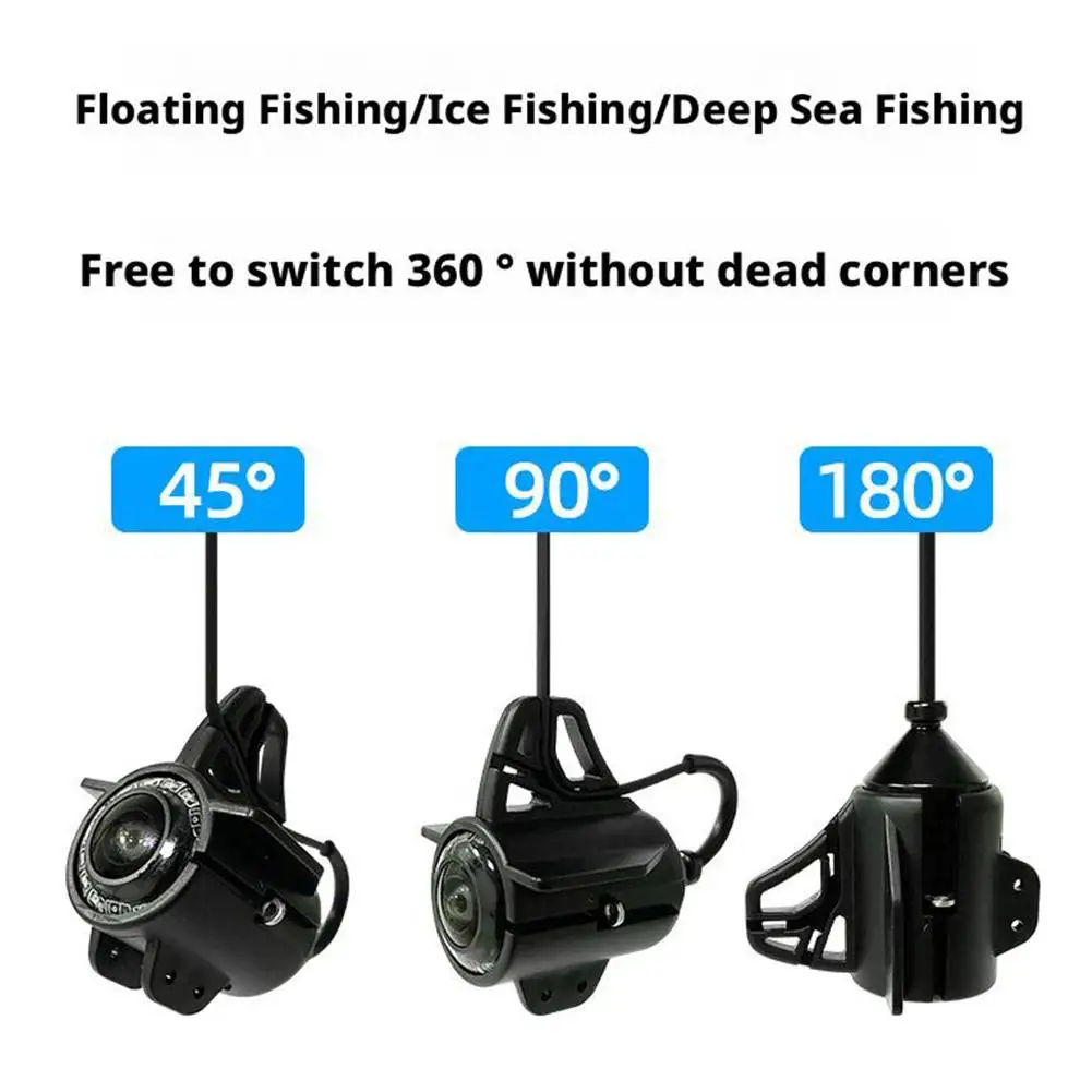 Portable Fish Depth Finder Handheld 1080P 4.3 Inch LCD Underwater 220&deg; Fishing Camera Night Vision