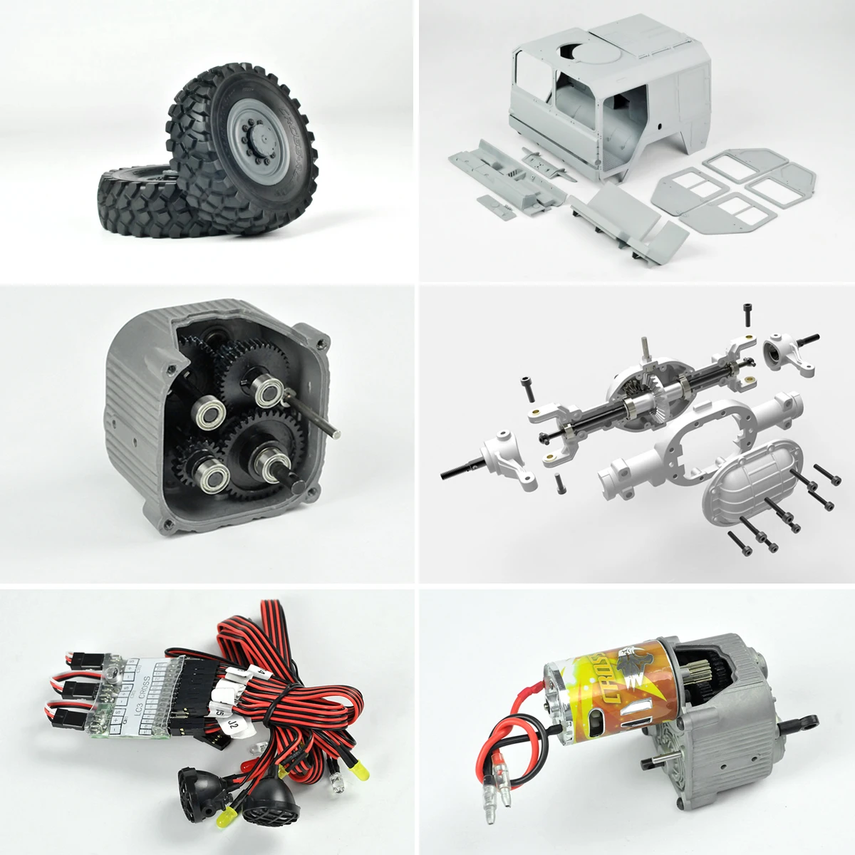 CROSS 1/12 RC MC8A 8*8 Off Road Car Military Truck KIT Motor Light Sound Vehicle Unassembled Toy Boys Gift Model TH11096 5