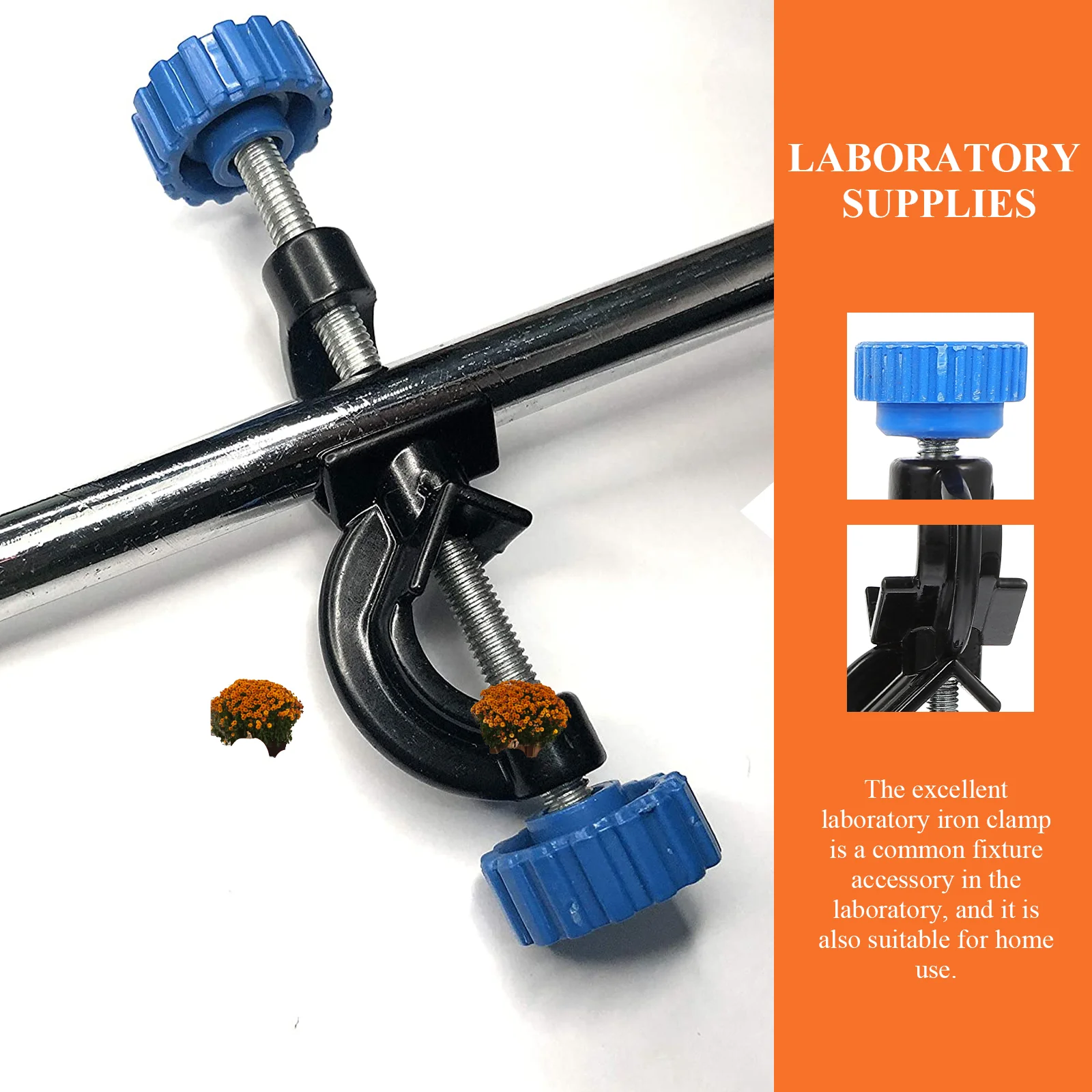 4 Pcs Fixture Iron Stand Accessories Labs Clamp Holder Aluminum Adjustable Bracket laboratory clamps