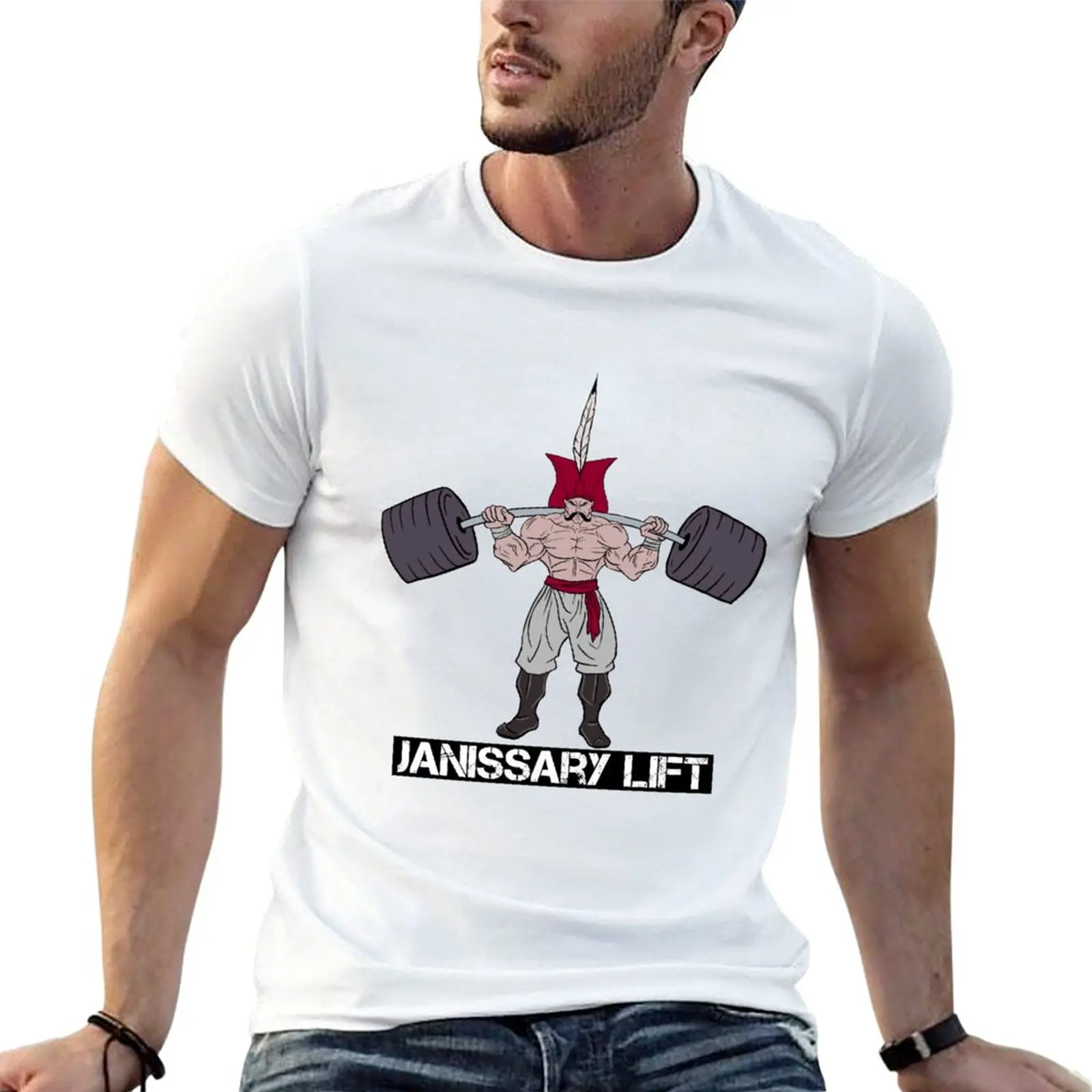 

Janissary Lift T-Shirt summer top funnys vintage Tee shirt mens graphic t-shirts