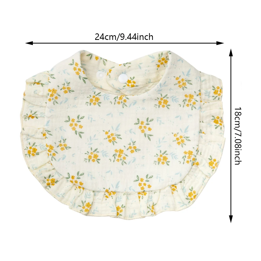 Floral Muslin Baby Bibs 4