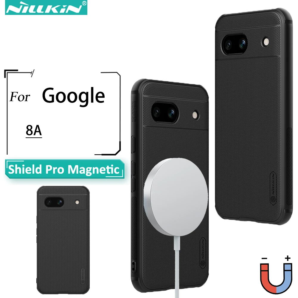 

Магнитный чехол NILLKIN для Google Pixel 8A MagSafe, суперматовый защитный чехол из ТПУ для смартфонов Google Pixel 8A