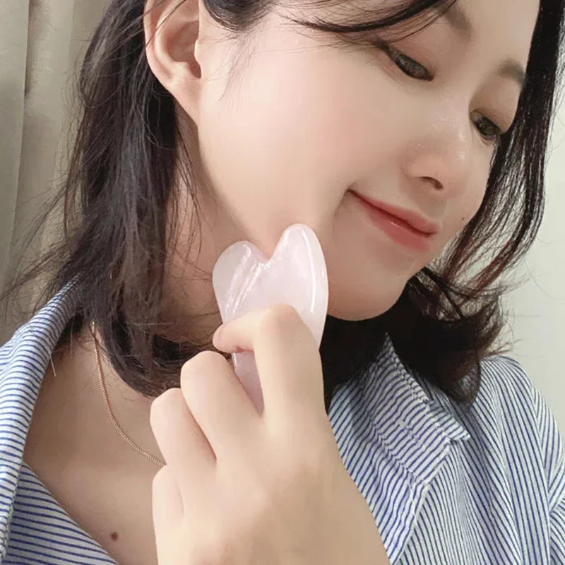 Natural Stone GuaSha Jade Facial Beauty Tool for Skin Care