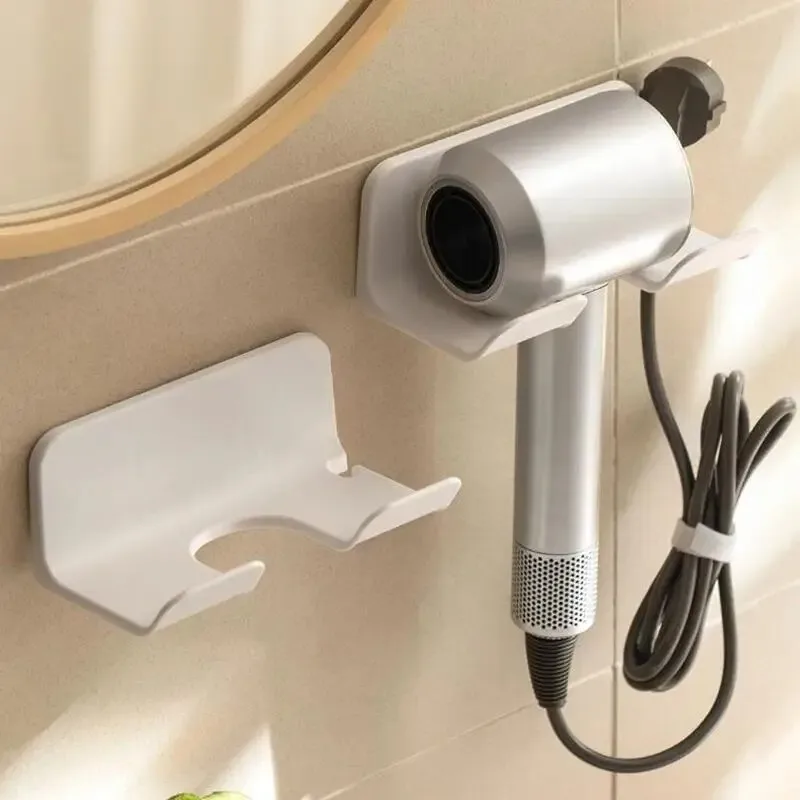 Wall Mounted Hair Dryer Holder for Bathroom Shelf Hair Dryer Storage Rack Plastic Hair Dryer Stand Bathroom Organizer 3