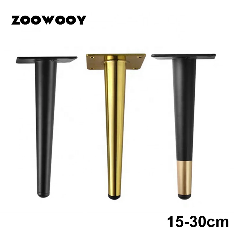 4X Acrylic Gold Furniture Leg, Modern Clear Decor Legs, Acrylic Leg