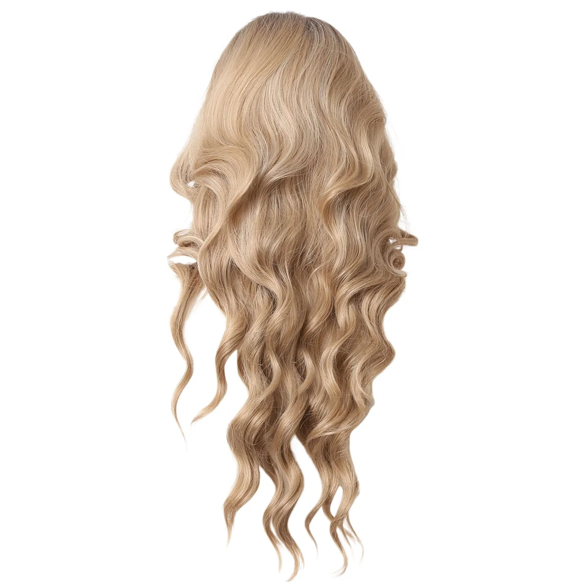 

Европейский и американский модный парик, парик из химического волокна на сетке спереди с крупными волнами для женщин, парик средней части