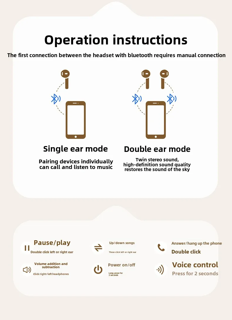 Wireless Bluetooth Headphones With Microphone Hifi Sound Quality_voghion.com