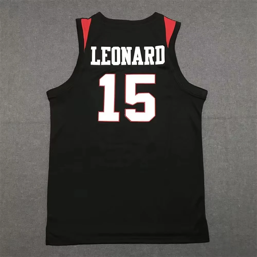 Men Basketball Jersey NCAA San Diego State University Leonard No.15