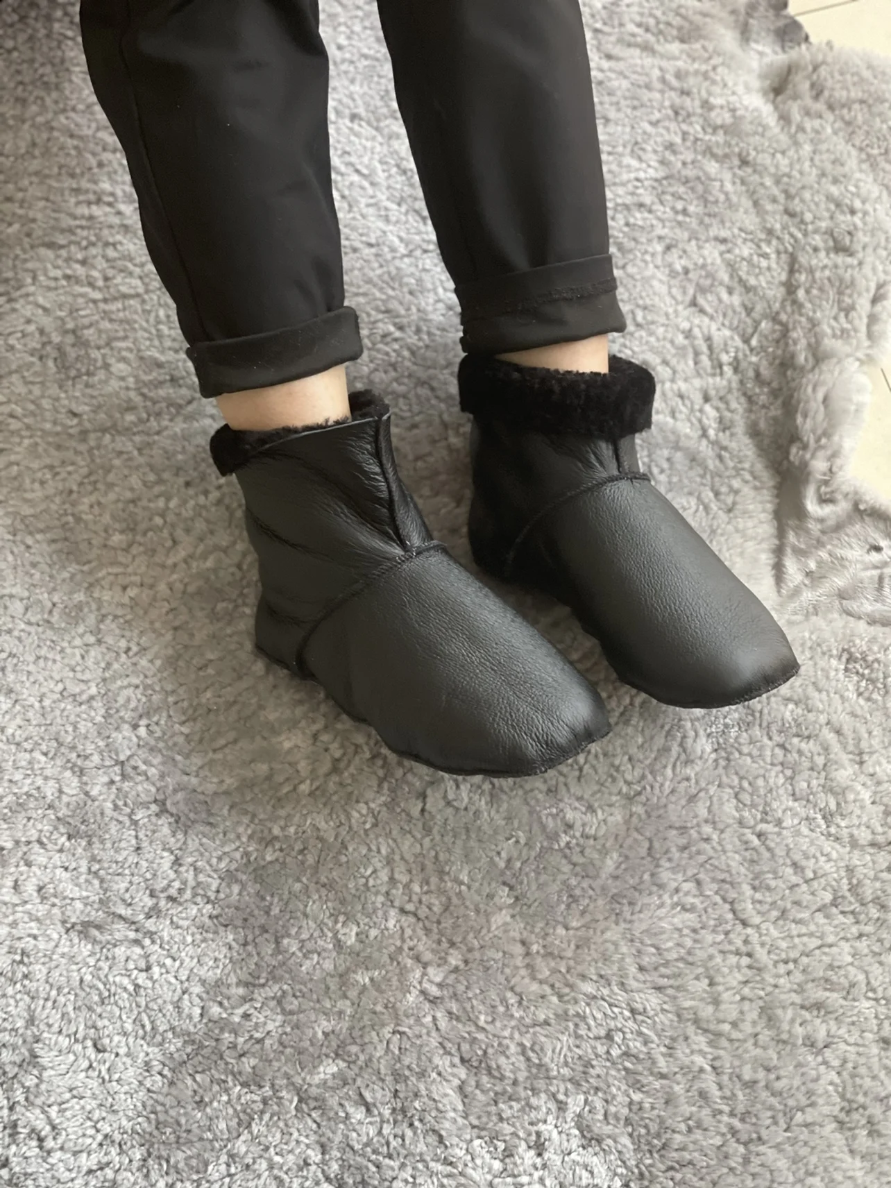 천연 양털 두꺼운 따뜻한 양말, 바닥 양말, 보냉 보관, 아이스 팩토리, 워터 슈즈, 레인 부츠, 양가죽 양말