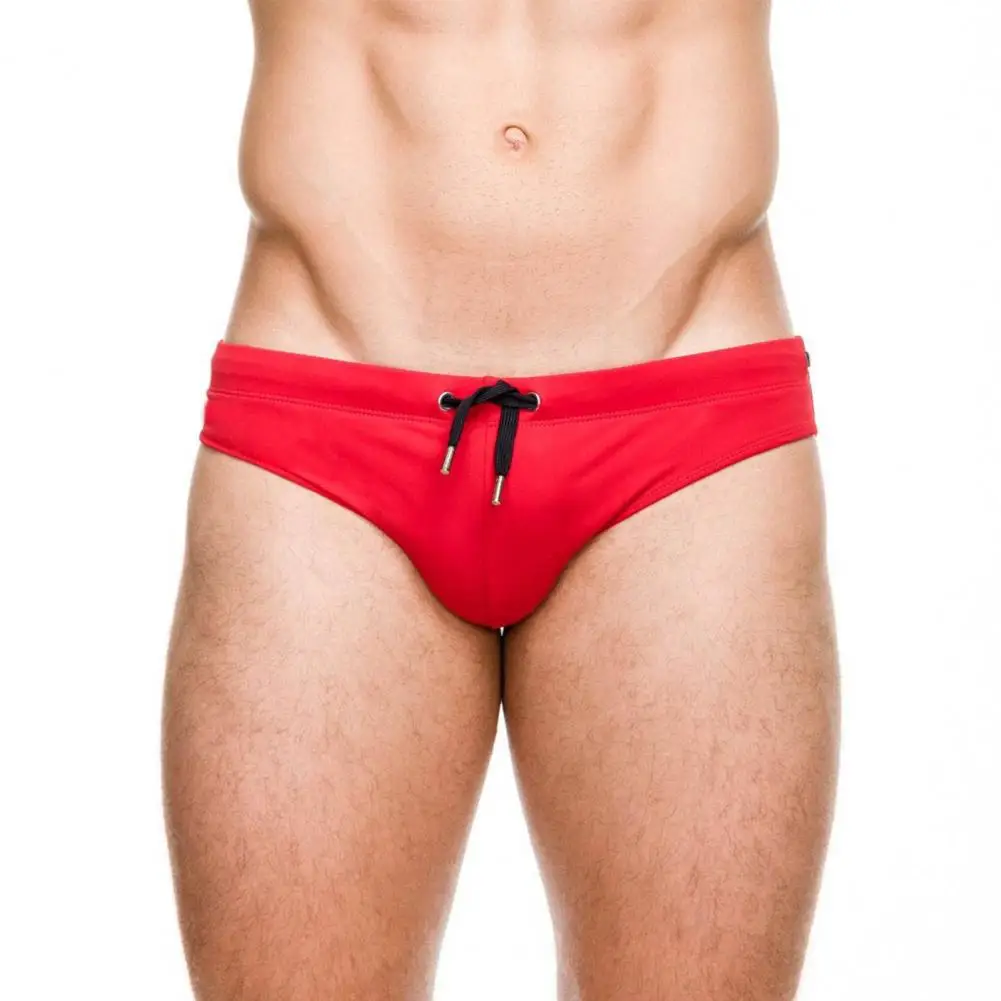 Male Swimwear Men Swim Trunks Men's Low Rise Water Repellent Swim Briefs with Quick Drying Technology Solid Color for Summer