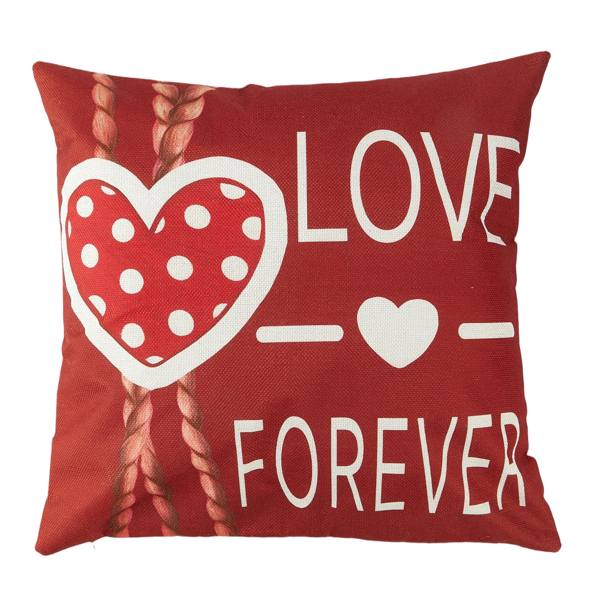 Love Heart Pattern Throw Pillow Case Romantic Valentine s Day Cushion Cover for Living Room Couch Bed Home Decor