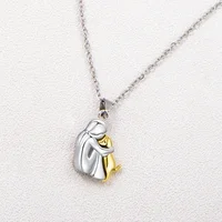 Collier chien câlin pour fille, mignon, deux tons, mode femmes et pendentif pour animaux de compagnie, accessoires bijoux 4