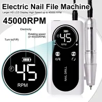 Professional 45000RPM Electric Portable Nail Drill Machine Rechargeable Low Noise Nail Sander File for Manicure Salon Tool 2