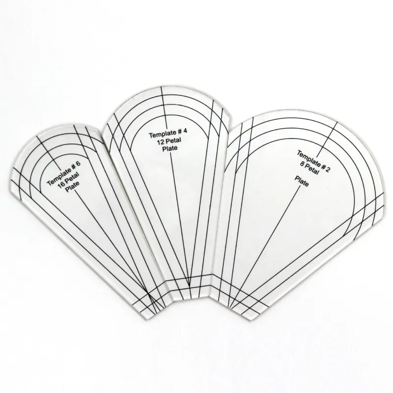 10-Piece Transparent Acrylic Sewing Patchwork Ruler Set