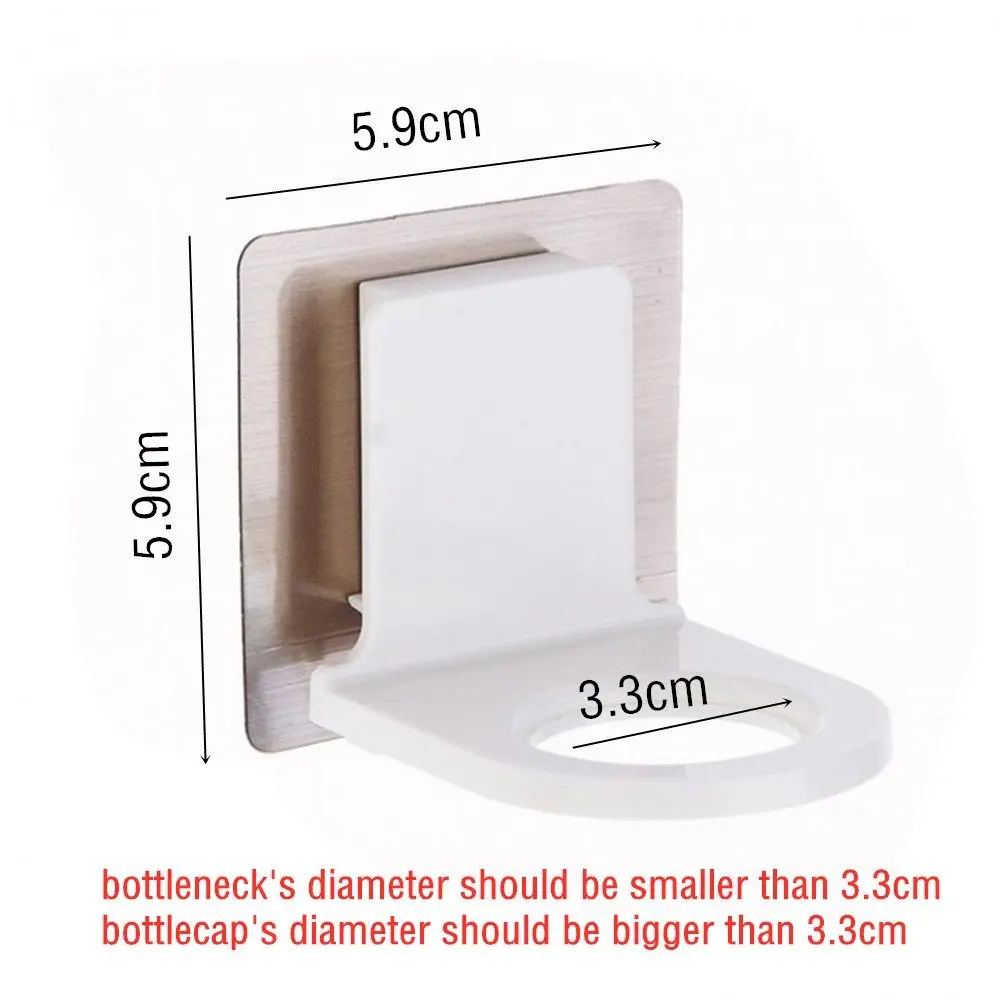 1PC Bathroom Shampoo Holder Shower Gel Hook Wall Mounted Hook Storage Self Adhesive Soap Bottle Hanging Hook Holder 6