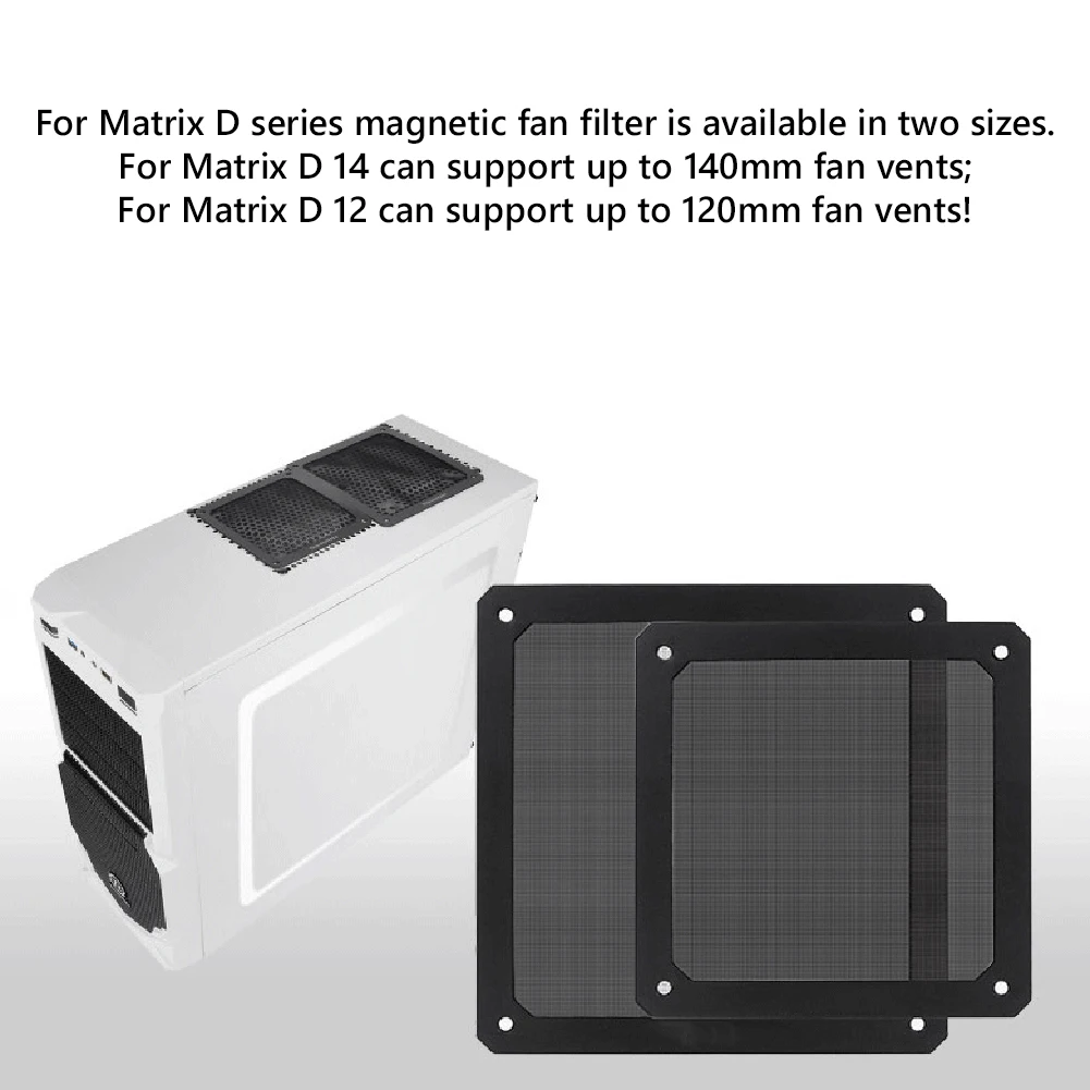8-14cm Magnetic Frame Dust Filter Nylon Dustproof Mesh Cover Net Guard for Computer Case Cooling Fan Power Supply Anti-dust Net 2