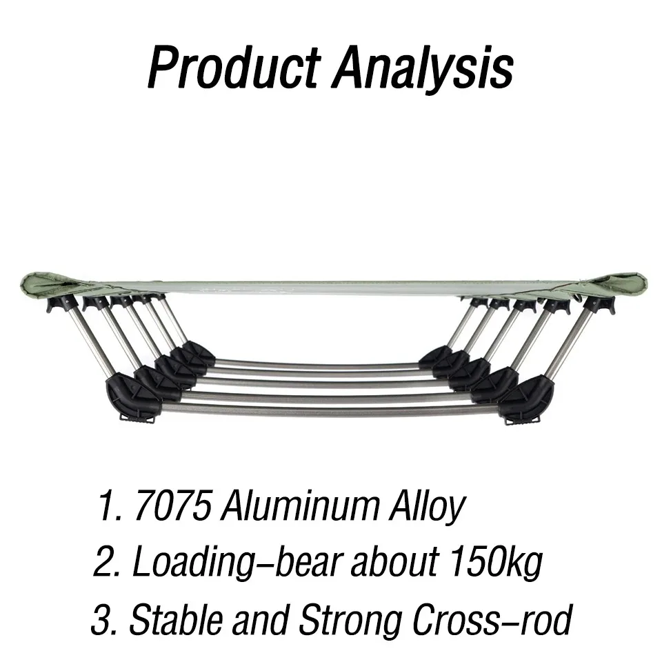 Description Picture 5 of itemNaturehike Xjc05 Camping Bed 1 Person Easy Build Folding Bed Portable 150Kg Load Fold Up Bed Outdoor Light Travel Sleeping Cot