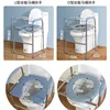 Toilet Height Booster Mobile Shelf Toilet Armrest Elderly Stool Adjustable Cushion Chair Suitable For Aging 4