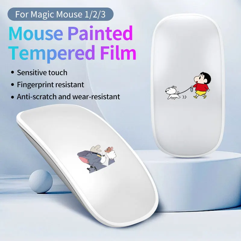 

For Apple Magic Mouse Protective cover 1/2/3rd Generation compatible Frosted tempered glass case Abrasion resistant fingerprint