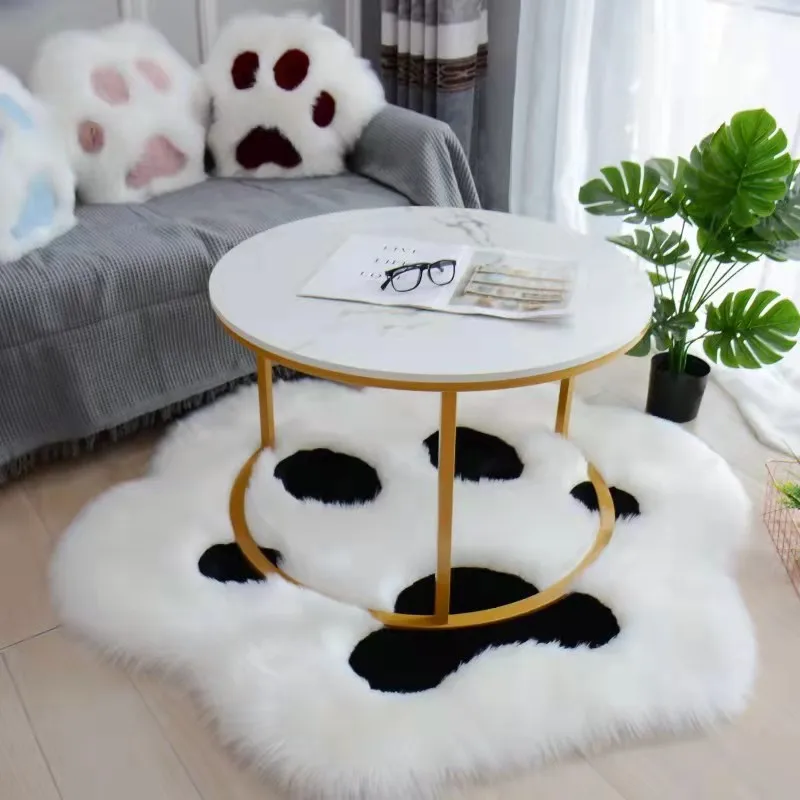 Cute Cat Paw Rug Bedroom Rug Living Room Rug Soft And Comfortable Decorative Rug Nonslip Rug