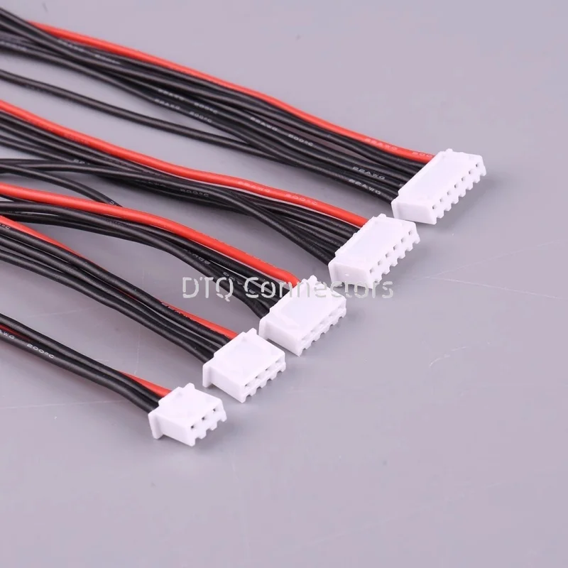 Connecteur femelle JST XH 2,54 mm pour batterie Lipo, câble d'extension de chargeur, connecteur de charge, câble en silicone 22AWG 1/2/3/4/5/6/7S